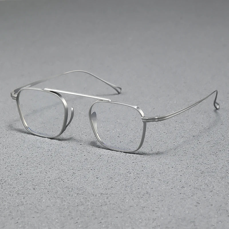 Black Mask Women's Full Rim Square Brow Line Titanium Eyeglasses 639501