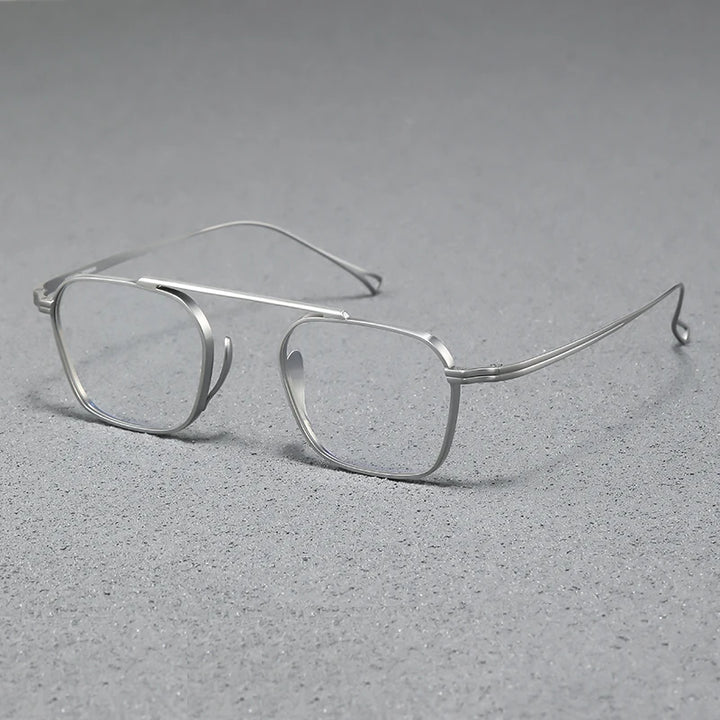 Black Mask Women's Full Rim Square Brow Line Titanium Eyeglasses 639501