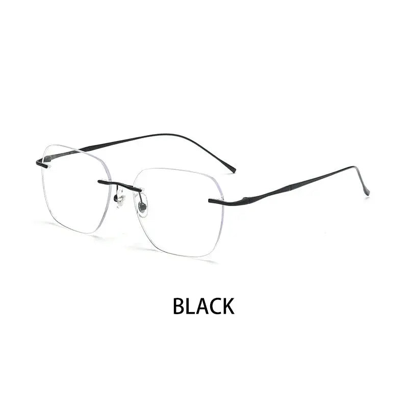 Vicky Women's Rimless Polygon Titanium Reading Glasses V0623.