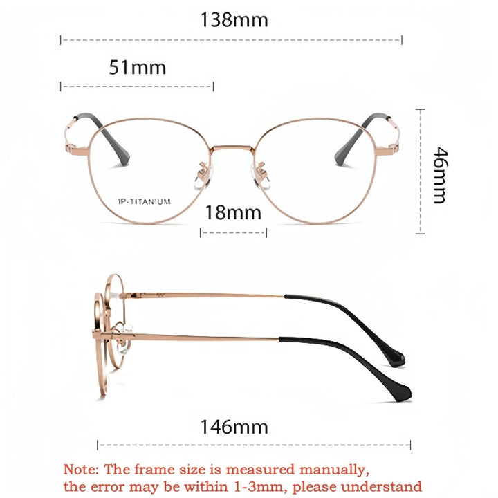 Yimaruili Women's Full Rim Oval Square Titanium Eyeglasses 698529