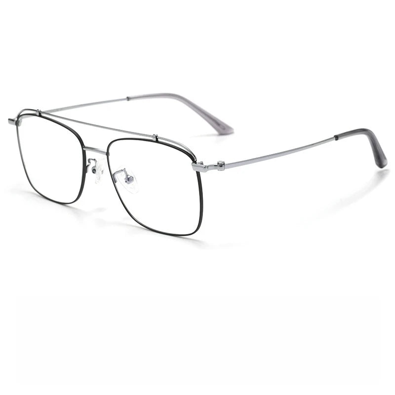 Yimaruili Women's Full Rim Square Double Bridge Titanium Eyeglasses 76007