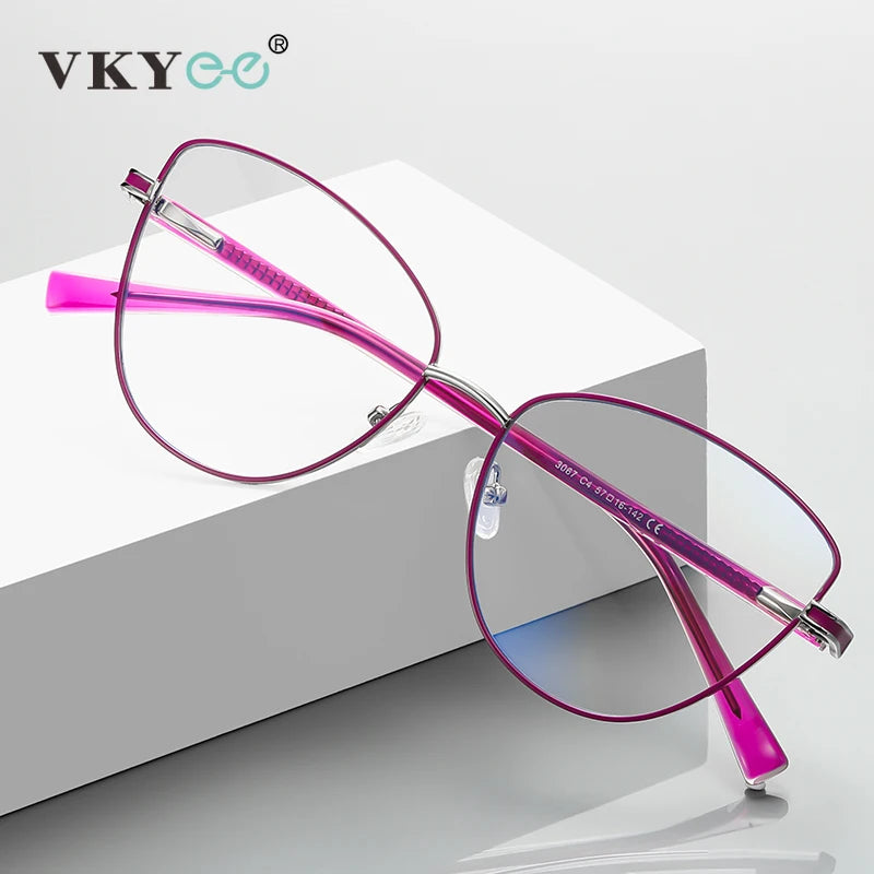 Vicky Women's Full Rim Cat Eye Alloy Reading Glasses 3067 Reading Glasses Vicky   