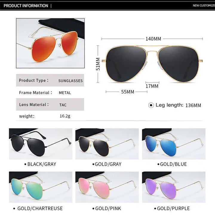 Hdcrafter Unisex Full Rim Double Bridge Oval Sunglasses 302500 HdCrafter Sunglasses