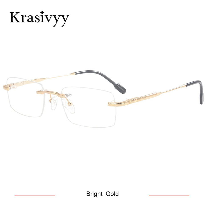 Krasivyy Women's Rimless Square Titanium Eyeglasses 650028