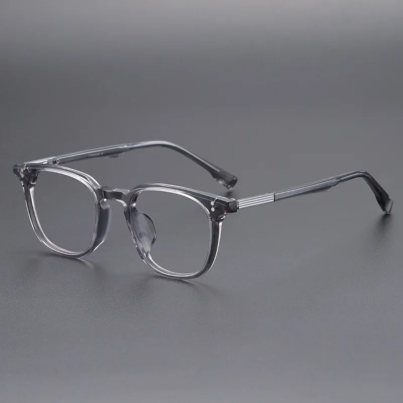 Yimaruil Unisex Full Rim Square Titanium Acetate Eyeglasses 22003