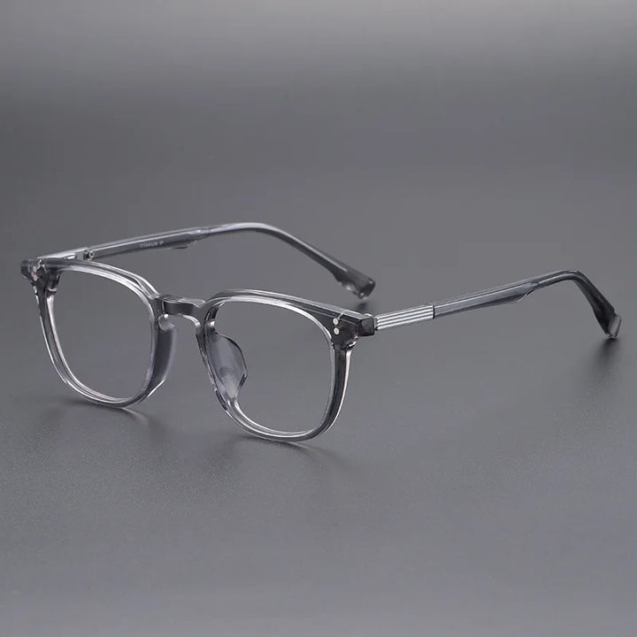 Yimaruil Unisex Full Rim Square Titanium Acetate Eyeglasses 22003