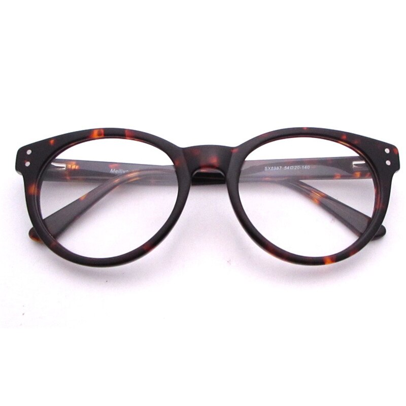 Cubojue Unisex Full Rim Oval Acetate Myopic Reading Glasses 8987m Reading Glasses Cubojue no function lens 0 54mm 