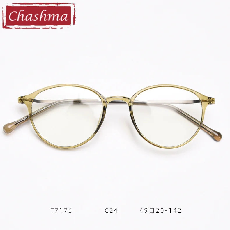Chashma Ottica Women's Full Rim Round Tr 90 Titanium Eyeglasses 71764