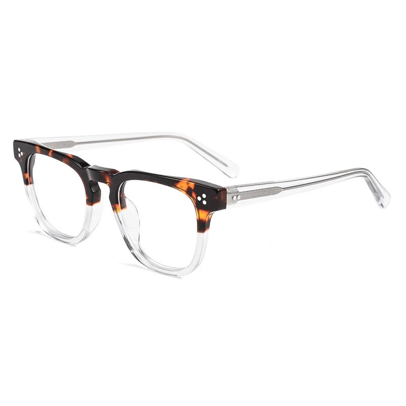 Black Mask Unisex Full Rim Oval Square Acetate Eyeglasses 398620