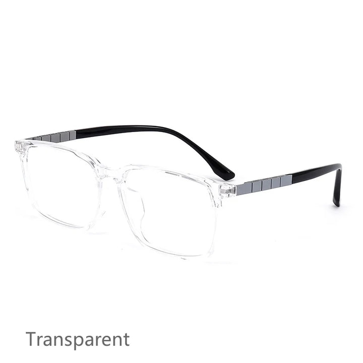 KatKani Men's Full Rim Square Tr 90 Titanium Eyeglasses 8605 Full Rim KatKani Eyeglasses Transparent  