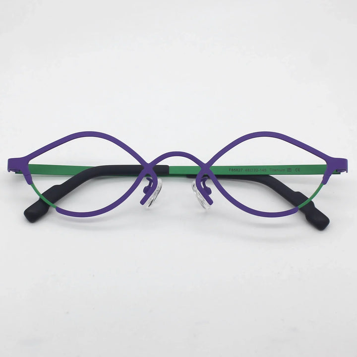 Aror Unisex Full Rim Oval Cat Eye Titanium Eyeglasses 464832