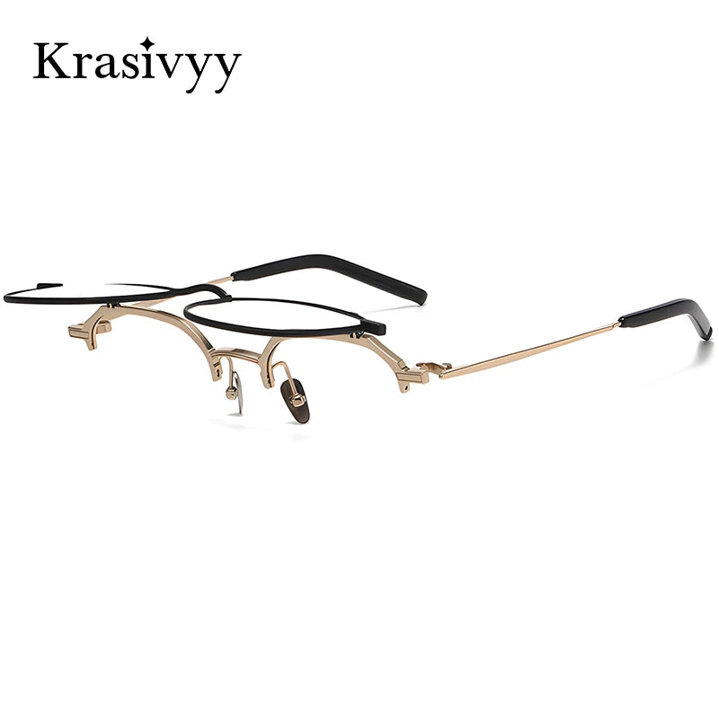 Krasivyy Men's Full Rim Oval Titanium Prescription Eyeglasses KR-S400 - view 2