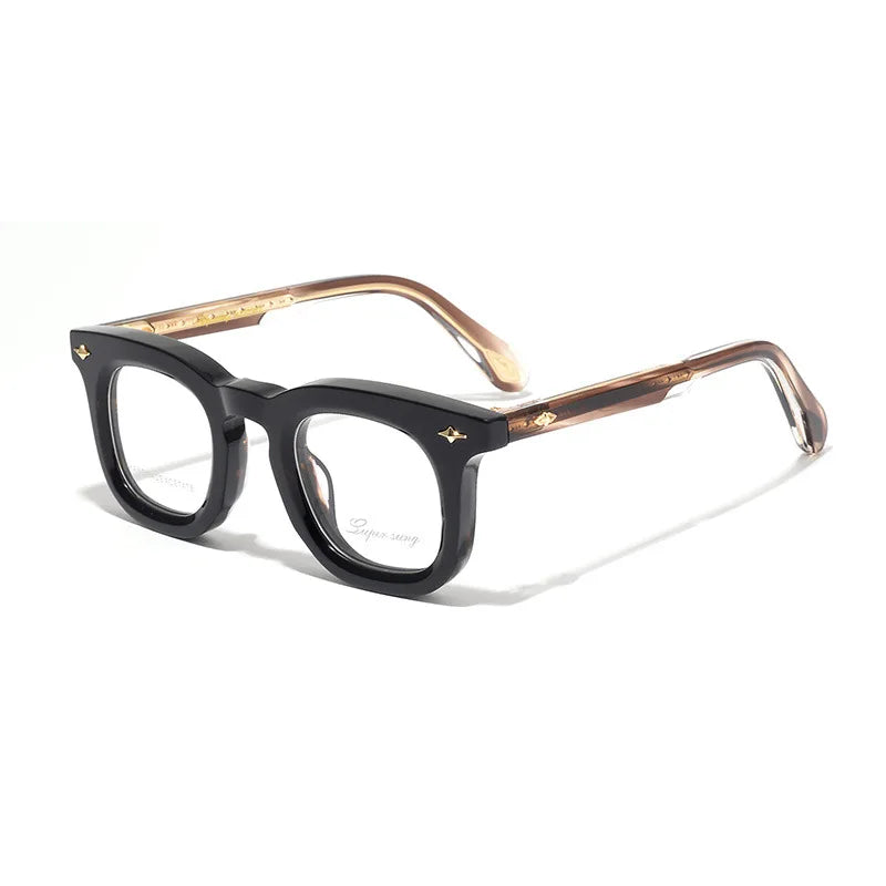 Nobler Unisex Full Rim Square Thick Acetate Eyeglasses 51093