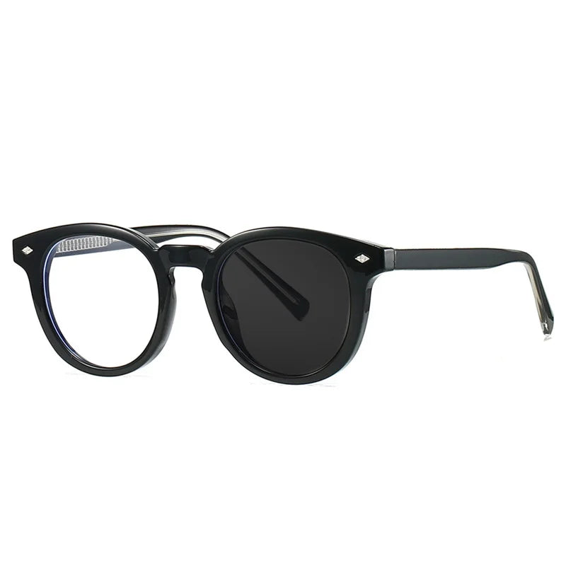 Kocolior Unisex Full Rim Round Tr 90 Photochromic Reading Glasses 28020