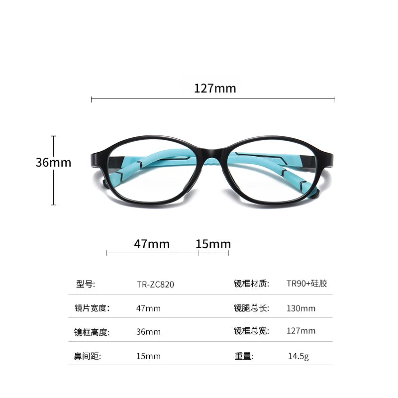 Vicky Unisex Youth's Full Rim Square Tr 90 Silicone Eyeglasses V0820 Full Rim Vicky   