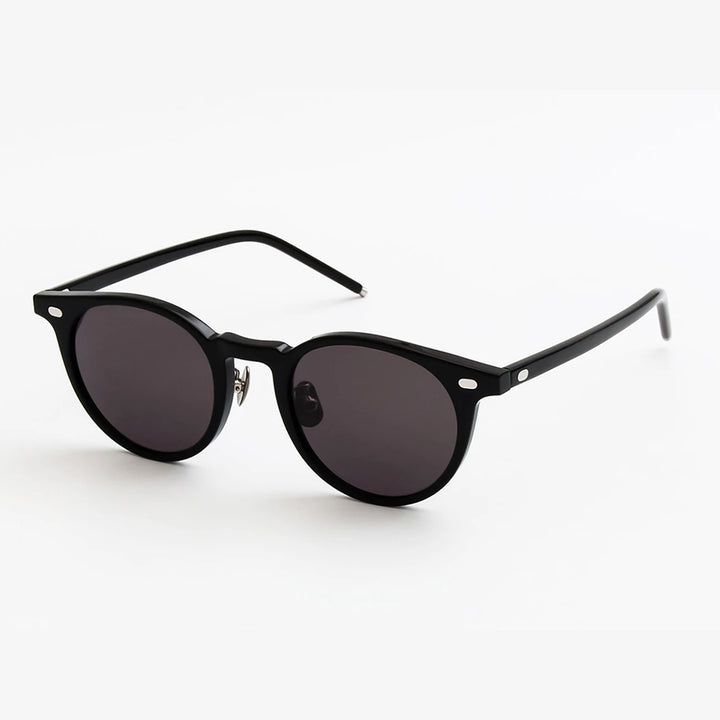 Black Mask Unisex Full Rim Round Acetate Polarized Sunglasses BM-NO3S