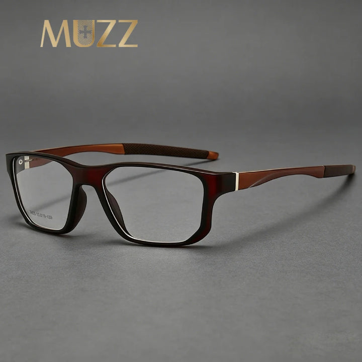 Muzz 58550 men's square sports TR-90 prescription eyeglasses