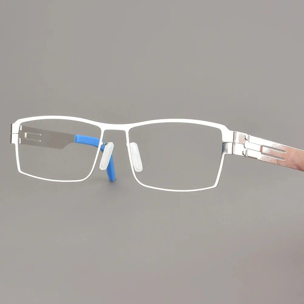 Bobbie 508500 Full Rim Unisex Square Screwless Steel Frames FuzWeb