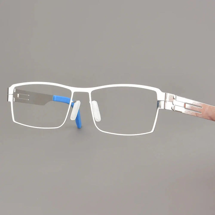 Bobbie 508500 Full Rim Unisex Square Screwless Steel Frames FuzWeb