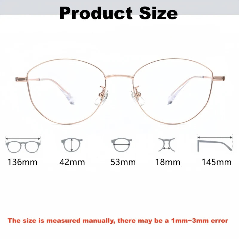 Yimaruili Unisex Full Rim Cat-Eye Pure Titanium Eyeglasses TI0246L — view 2 | Yimaruili at FuzWeb