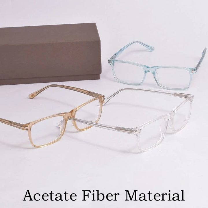 Yimaruili Unisex Full Rim Square Acetate Eyeglasses Y5584 Full Rim Yimaruili Eyeglasses   