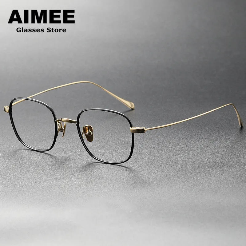 Aimee Unisex Full Rim Square Titanium Eyeglasses 19199 Full Rim Aimee   