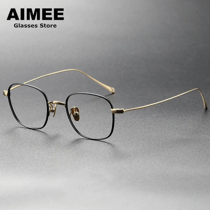 Aimee Unisex Full Rim Square Titanium Eyeglasses 19199 Full Rim Aimee   