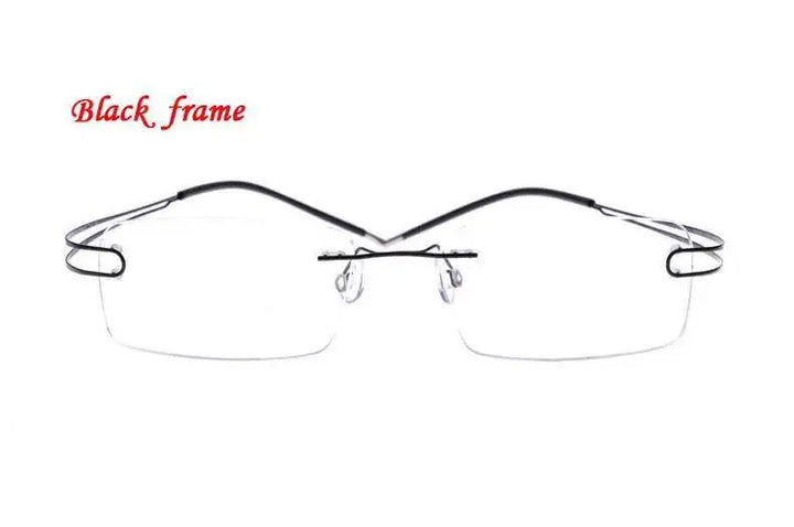 Brightzone Unisex Rimless Square Titanium Eyeglasses 674022