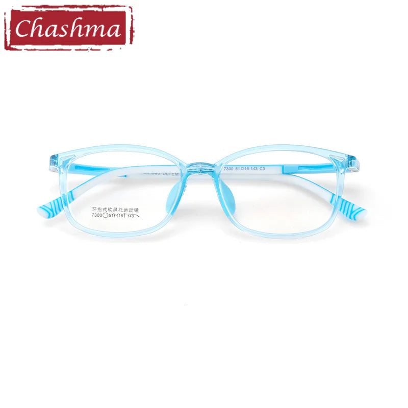 Chashma Ottica Unisex Youth's Full Rim Square Tr 90 Titanium Eyeglasses 730044
