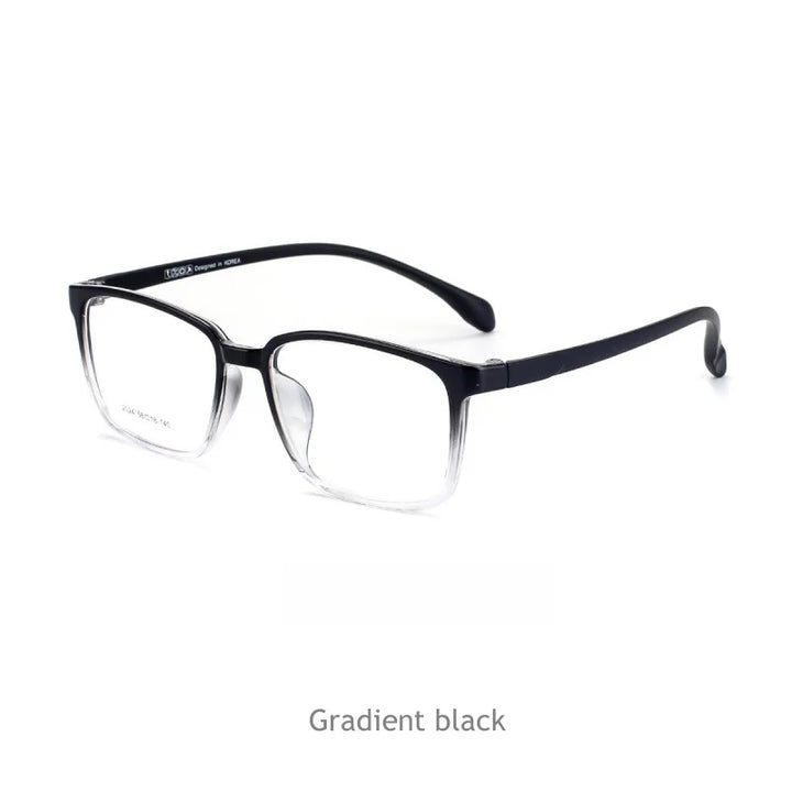 KatKani Men's Full Rim Square Tr 90 Eyeglasses 2024 Full Rim KatKani Eyeglasses Gradient black  