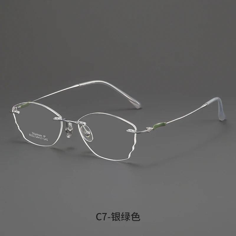 Bclear Women Rimless Butterfly Titanium Eyeglasses MY-6052