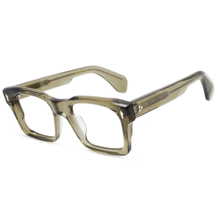 Nobler Unisex Full Rim Square Brow Line Thick Acetate Eyeglasses 9633 Full Rim Nobler C3  