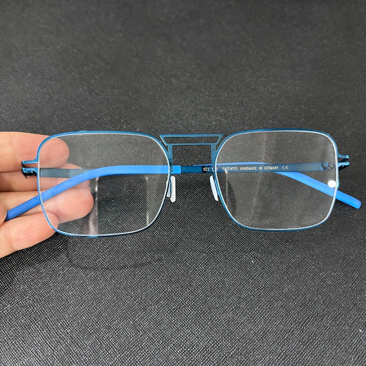 Bobbie Unisex Full Rim Square Double Bridge Steel Eyeglasses 514119