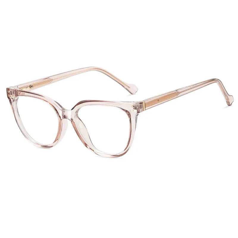 CCspace Women's Full Rim Square Tr 90 Titanium Reading Glasses 312775