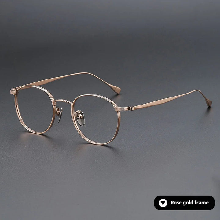 Momoja Women's Full Rim Polygon Square Titanium Eyeglasses 72184