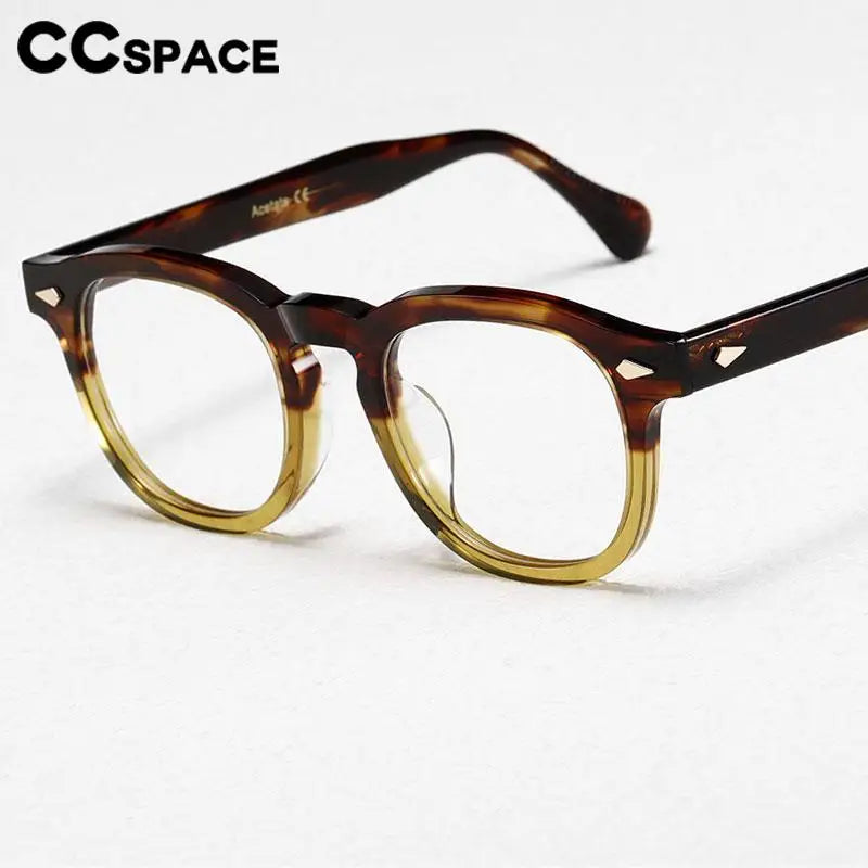 CCspace Unisex Full Rim Square Acetate Eyeglasses 57314 Full Rim CCspace   