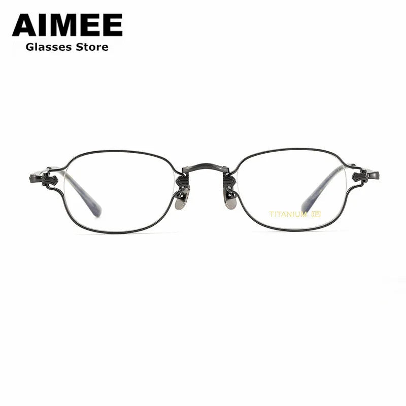 Aimee Unisex Full Rim Square Oval Titanium Eyeglasses 13186