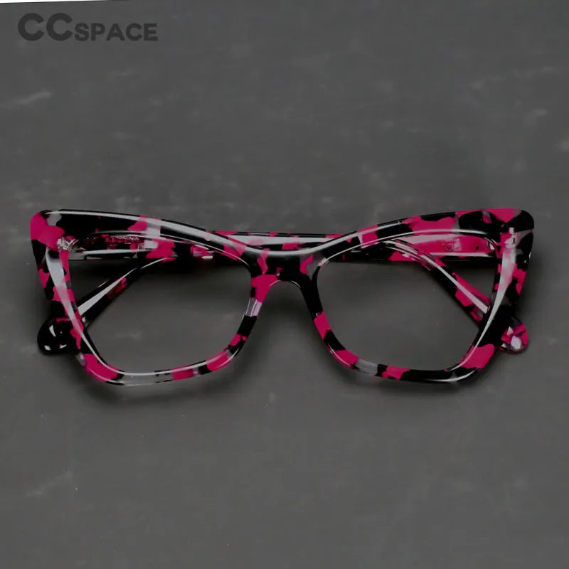 CCSpace Women's Full RIm Cat Eye Acetate Hyperopic Reading Glasses R56955 Reading Glasses CCspace   