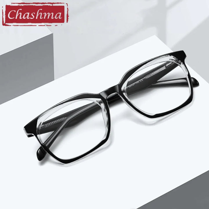 Chashma Ottica Unisex Full Rim Square Tr 90 Titanium Eyeglasses 474001