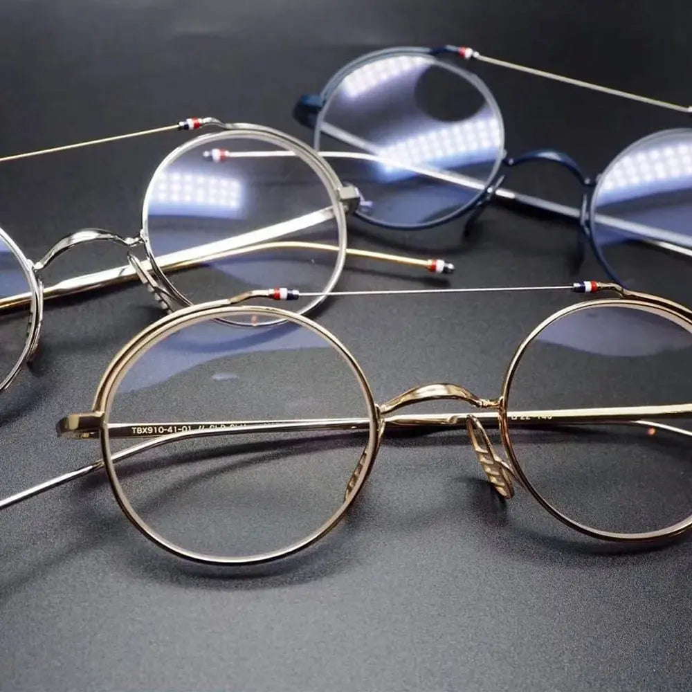 Bobbie Womens Full Rim Round Double Bridge Titanium Eyeglasses 910000 — view 1 | Bobbie at FuzWeb