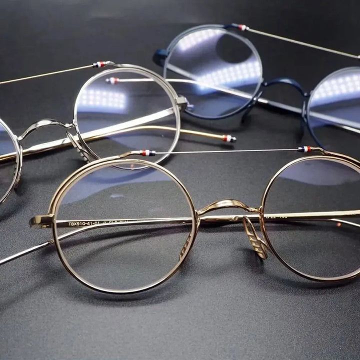 Bobbie Womens Full Rim Round Double Bridge Titanium Eyeglasses 910000 — view 1 | Bobbie at FuzWeb