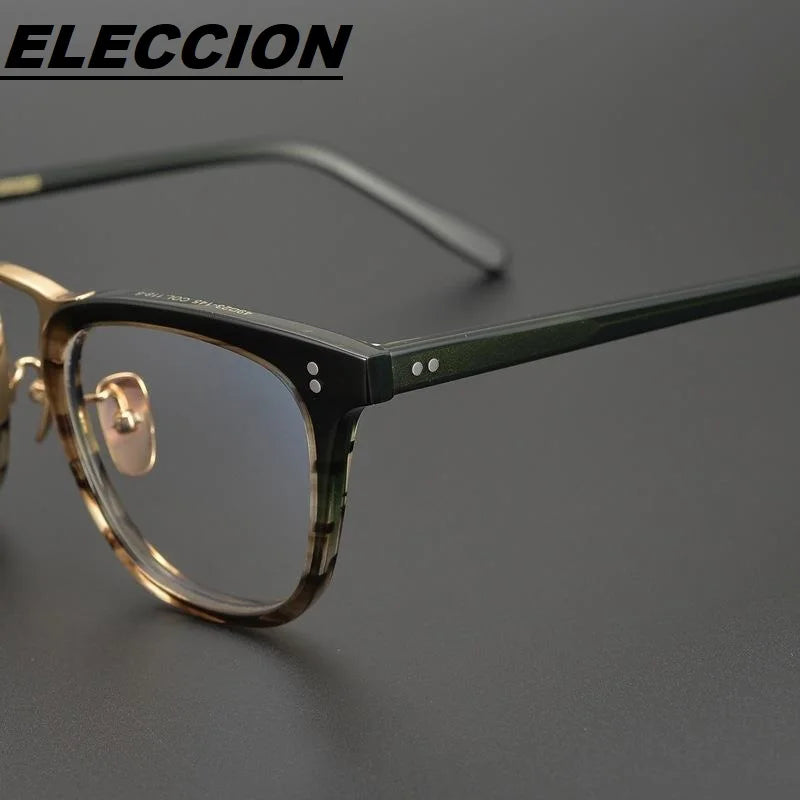 Eleccion Unisex Full Rim Square Acetate Eyeglasses 19214