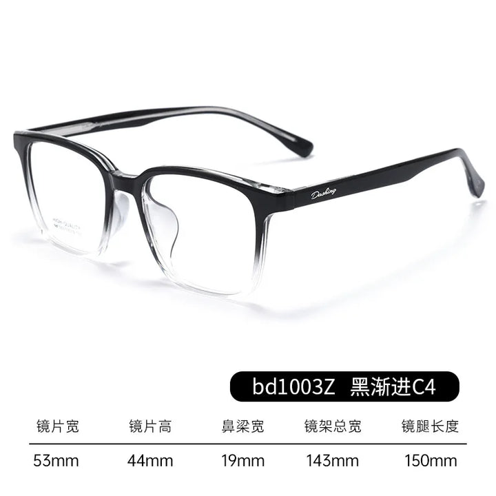 Bclear Unisex Full Rim Square Tr 90 Titanium Eyeglasses 541003