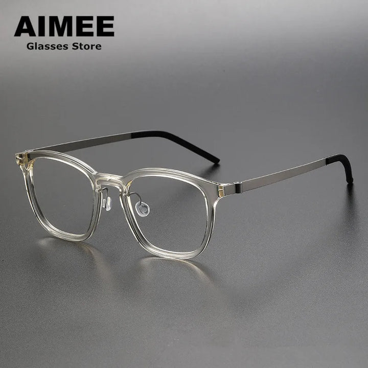 Aimee Unisex Full Rim Square Acetate Eyeglasses 1047 — view 3 | Aimee at FuzWeb