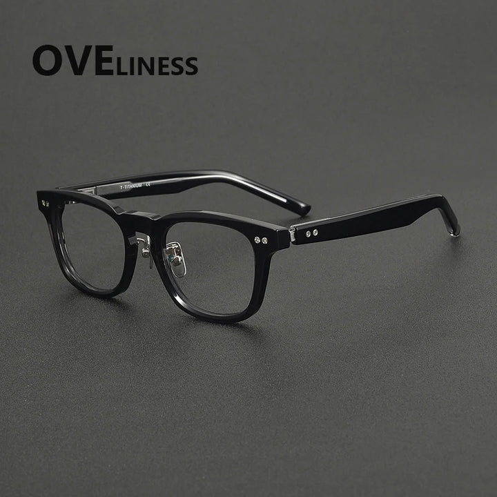 Oveliness Unisex Full Rim Square Brow Line Acetate Eyeglasses 322161