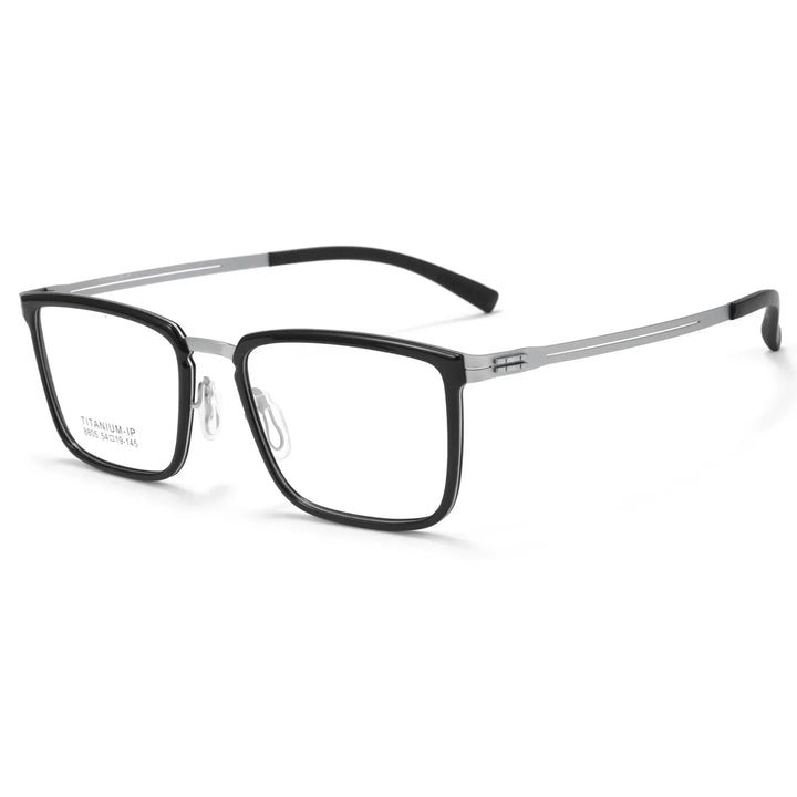 Bclear Unisex Full Rim Square Titanium Eyeglasses BSF-C8805T