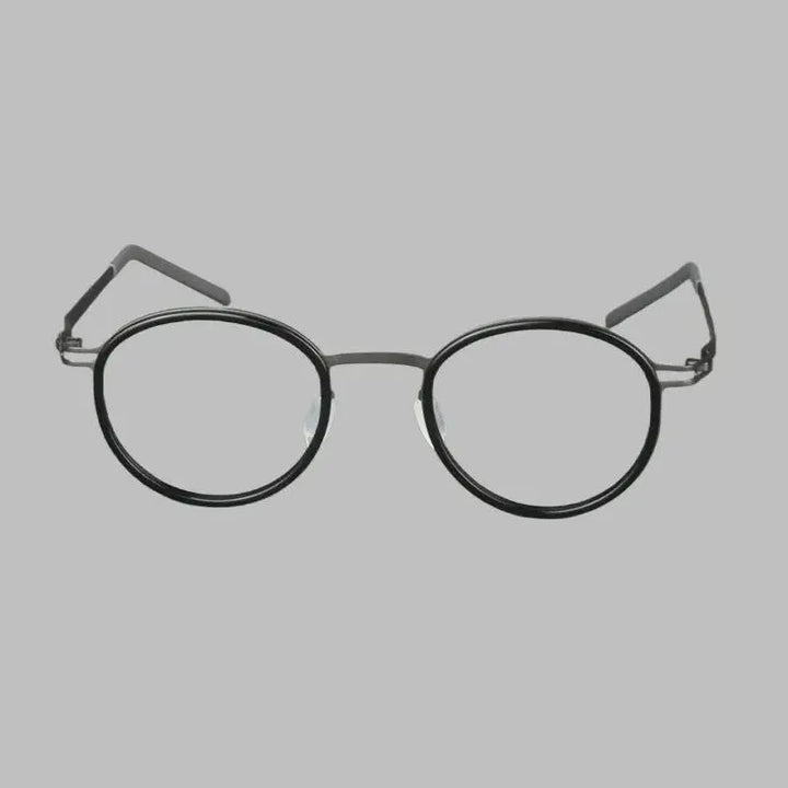 Bobbie 494620 Women’s Screwless Full Rim Round Titanium Frames FuzWeb