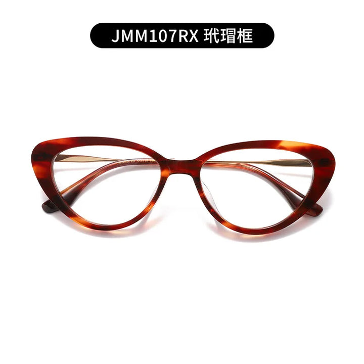 Nobler Unisex Full Rim Oval Thick Acetate Titanium Eyeglasses 422107