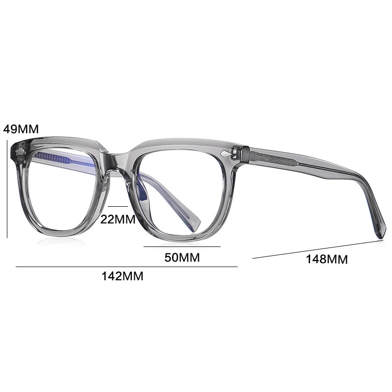 Gatenac Unisex Full Rim Square Tr 90 Titanium Reading Glasses Gxyj2121