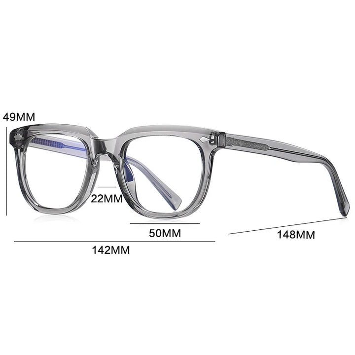 Gatenac Unisex Full Rim Square Tr 90 Titanium Reading Glasses Gxyj2121